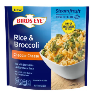 Birds Eye Steamfresh Rice and Broccoli Cheddar Cheese, Frozen Rice, 10.8 Ounce - Papaya Express